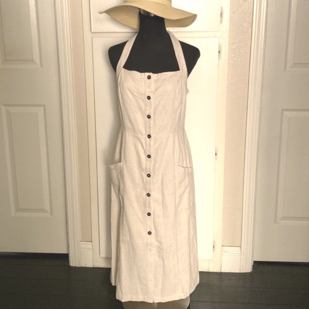 Lost + Wonder linen blend dress. Size M